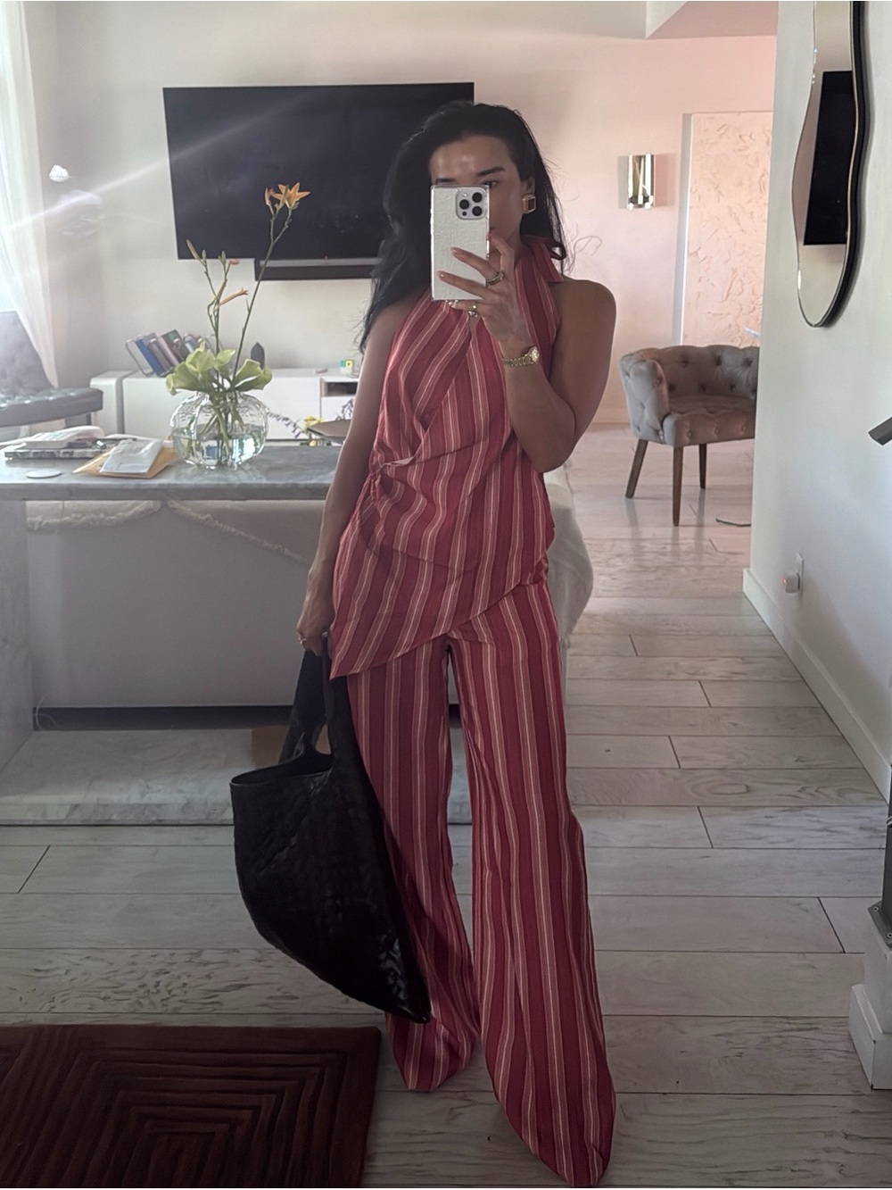 PLT Striped Halter top & pant set